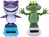 2pcs Solar Powered Dancing Toys - Swinging Animated Bobble Head Dancer Toy Car Decor Ornament Frog + Shark