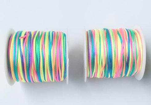 Generic 2pcx70m Satin Nylon Cord for Silicone Teething Necklace Bracelet 1.5MM Silk Rope