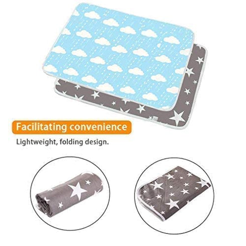 Waterproof Baby Diaper Changing Pad, Multi Function Diaper Change Mat for Girls Boys, 100% Leak Proof Sanitary Mats