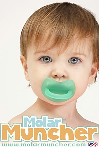 eZtotZ Infant Baby Toddler Hands Free Teether - Non Toxic Soothing Silicone, BPA Free, Made in USA, For 6 Months+