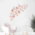 pinkblume Rose Gold Butterfly 3D Wall Decals, DIY Removable Metallic Paper Butterflies for Home Decorations (48PCS)