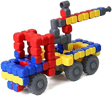 POPULAR PLAYTHINGS LinkaBlox Deluxe Construction Toy Set with Activity Guide for Kids 4+
