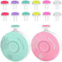 Baby Nail Trimmer Set for Newborn, 2-Pack Electric Nail File Bundle with