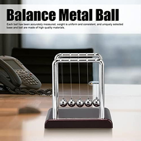 Balance Pendulum Balls Desk Accessories for Men, Swinging Balls with Base for Calm Down Fidgets, Office Decor