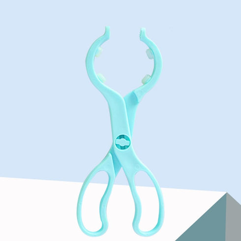 Blue Anti-Scalding Baby Bottle Tongs - Scissor Design Holder
