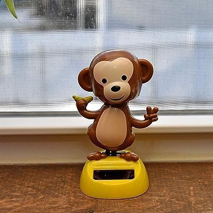 Cute Monkey Solar Power Dancing Figure - Car Dashboard Desktop Decor for Kids Teens, Solar Power Kits