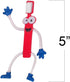 12 ArtCreativity Bendable Toothbrush Figures - Dental Toys for Kids, Dentist Office Giveaways, Toothbrush Toys & Party