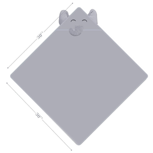 YOYOO Premium Baby Bath Towel – Viscose Derived from Bamboo, Baby Hooded Towels - Newborn Essential Cute Grey Little Elephant -Perfect Baby Registry Gifts for Boy Girl by YOYOO