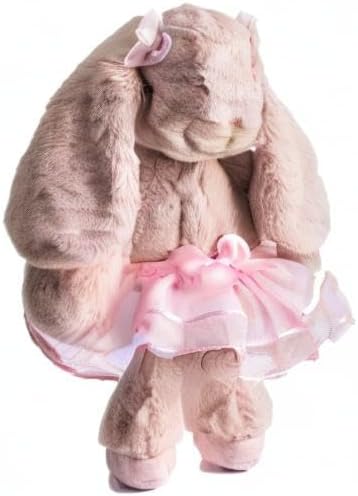 DILLY DUDU Ballerina/Ballet Bunny Plush Toy, Stuffed Animal Rabbit Doll 10-inch (Pink)