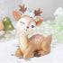 Deer Figurines Toys Decor - 4.1" Cute Fawn Doe Christmas Home Decor Resin Ornament for Birthday Wedding