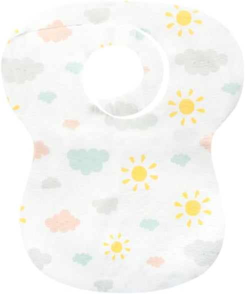 Disposable Lacing Bibs (Pack of 10) - Waterproof, Perfect for BLW, Restaurants, Travel, Mess-Free Mealtimes