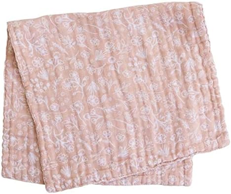3-Pack, Set Mebie Baby Burp Cloths, Floral Print Muslin Burp Cloth for Spit Up, Drool, and More, Boho Burp Cloths