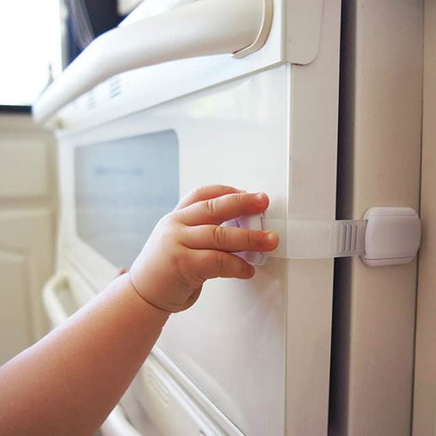 Goodv Child Safety Cabinet Locks (10 Pack), Baby Proofing Latches for Drawer Door Fridge Oven Toilet Seat