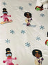 Satin Crib Fitted Sheet for Baby Girls,Boys,Toddler Bed, daybed to retain Hair Moisture Size (Ice Princess, Mini Crib Sheet) by Beddings Place