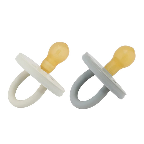 HEVEA Natural Rubber BumiBb Pacifiers - Newborn 0+ Months - Round Teat