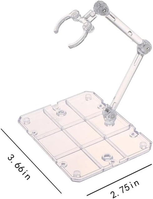 Transparent Action Figure Stand, Doll Model Display Holder Base, Compatible with HG RG SD SHF Gundam 1/144