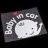 CM Wealth 2 Packs Baby in Car Sticker Decal, Cute Baby on Board Sign for Car Safety (Boy+Girl)