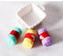 Set 1:12 Dollhouse Miniature Woolen Yarn Knitting Scale Accessories Thread Basket Simulation Decoration Favors Supplies