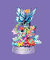 louyebh Set Girls(630PCS) Flowers Music Box Building Block with Light, Botanical Collection Mini Brick Music Box