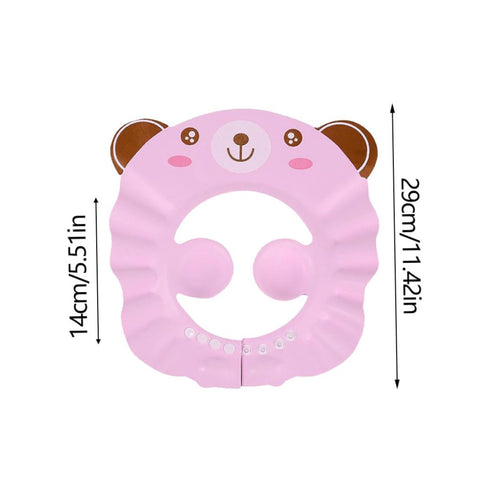Tsawntd Baby Shampoo Cap Adjustable Toddler Shower Ear Protection Shield Sun Shading Hat