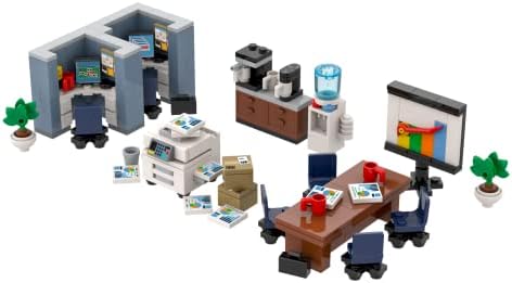 Brick Loot Office Building Brick Set, 289 Pieces, Compatible with Lego, Mega Bloks, Includes Office Furniture