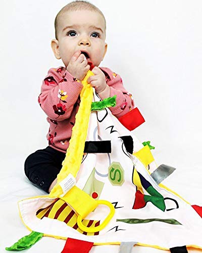 Baby Jack & Co 14x18” Wizard Lovey Tag Toys for Babies, Soft & Safe, BPA Free with Stroller Clip