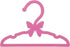 Doll Clothes Hangers for American 18" Girl Dolls - Set of 24 Unique Pink and White Butterfly Wardrobe Hangers