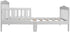 Volowoo Bed Frame for Girls & Boys, Classic Wood Bed Frame w/Safety Guardrail, Low to Floor Design, Wooden Slat