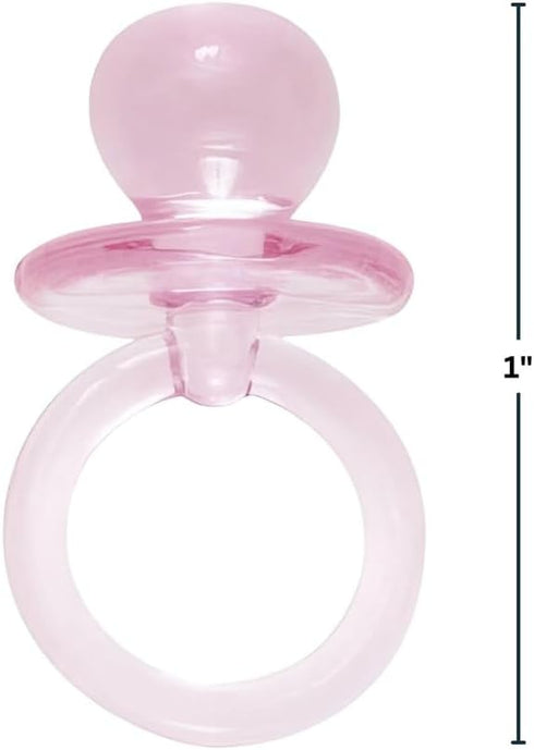 Unique 18 1 inch Small Pink Acrylic Crystal Pacifier Favors - Pieces, - Adorable Party Decorations for Baby Showers