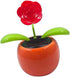 Solar Powered Dancing Flower Toy - Animated Dancer Car Decoration for Dashboard or Office Desk - Rose