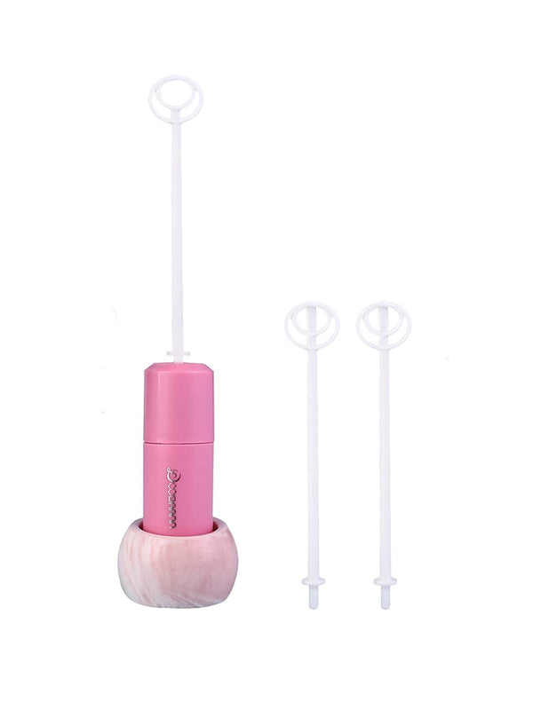 Handheld Electric Milk Frother Stirrer, Electric Drink Mixer (Pink)