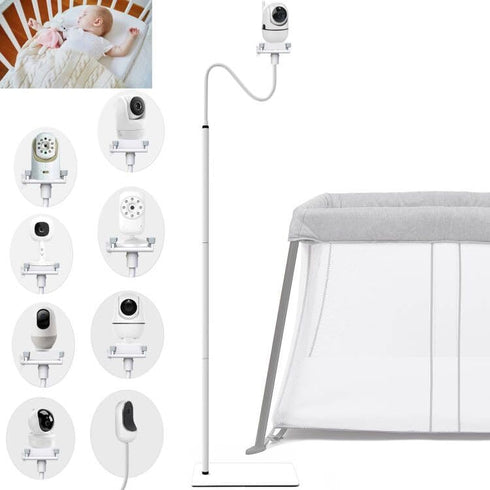 Compactible Baby Monitor Mount Floor Stand Holder for Infant Optics DXR-8 Pro, Nanit Pro, eufy, HelloBaby, VAVA, and