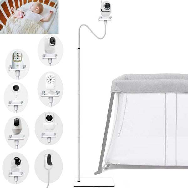 Compactible Baby Monitor Mount Floor Stand Holder for Infant Optics DXR-8 Pro, Nanit Pro, eufy, HelloBaby, VAVA, and