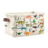 Emelivor Closet ABC Dinosaurs Storage Bin Collapsible with Handle Rectangle Waterproof ABC Dinosaurs Basket for Storage