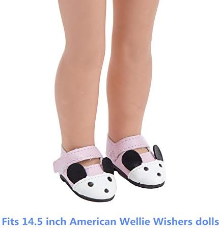 TOYYSB 6 14.5 Inch 100% Pairs Doll Shoes Fits Doll American Wellie Wishers Dolls Get Boots Doll Accessories