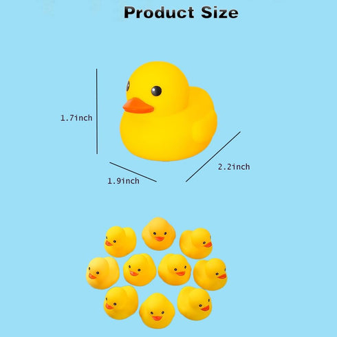 WYNAKESHU 10Pcs No Hole Yellow Rubber Ducks Bath Duck Toys for Toddlers Boys Girls,Mold Free Yellow Ducky in Bulk Mini