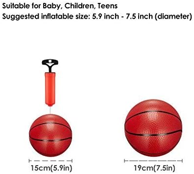 Mini Basketballs 3 Pack - 6" Small Basketball Set with Pump, Durable PVC for Mini Basketball Hoop, Indoor Outdoor Toy