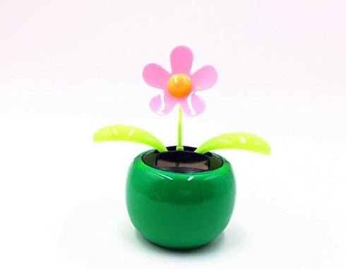 Pink Car Happy Dancing Solar Flower - Solar Power Kits for Car Decor