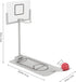 Mini Basketball Game, Aluminium Alloy Miniature Foldable Basketball Hoop Toy for Adults and Children