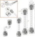 TASSU 6-Pack Child Safety Locks Adjustable Double Lock Baby Proofing Latches for Cabinets, Drawers, Fridge & More