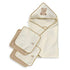 5-Piece Set, 1 4 Spasilk Soft Terry Hooded Bath Towel and Washcloth Baby Towel and Baby Washcloths for Newborn Boys