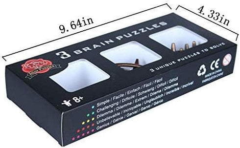 Metal Hole Lock Brain Teaser Puzzle for Adults - Jigsaw IQ Puzzle Educational Toy (Ferrous)