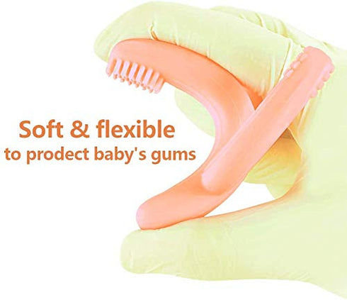 Cactus Teether, Baby Teething Toys for 0-6 Months, Natural Organic BPA Free (Peachy)