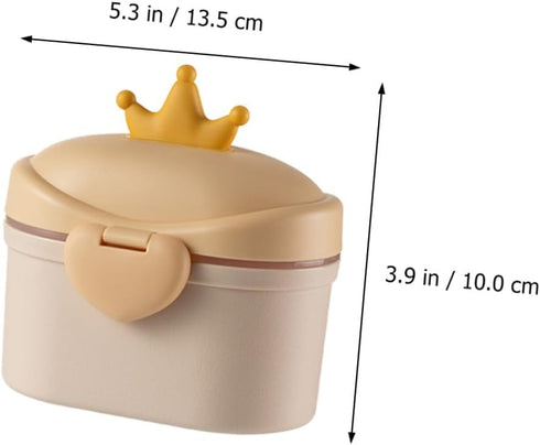 PERSELOSO 5.31X5.31X3.93 Inch Portable Milk Powder Box Formula Dispenser with Airtight Seal and Separate Spoon Precise