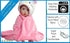 Hooded Toddler Blanket | Plush Soft Animal Baby Hoodie Blankie 36x27 + Hood, Light Pink