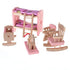4 Set Dollhouse Furniture Kid Toy Bathroom, Bedroom, Kitchen Set