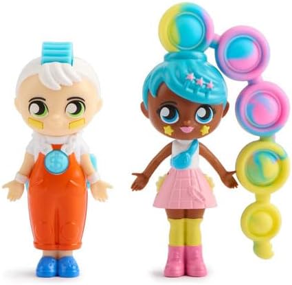 Fashion Fidgets Sensory Toy Dolls, Push Pop Fidget Toy, Includes 1 Mystery Doll for Kids Anxiety Relief