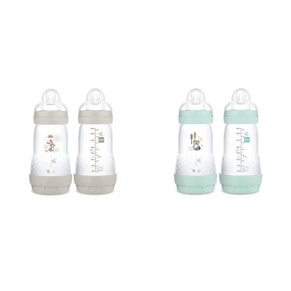 MAM Easy Start Matte Anti-Colic Baby Bottles, 9 oz (2 Count), Medium Flow