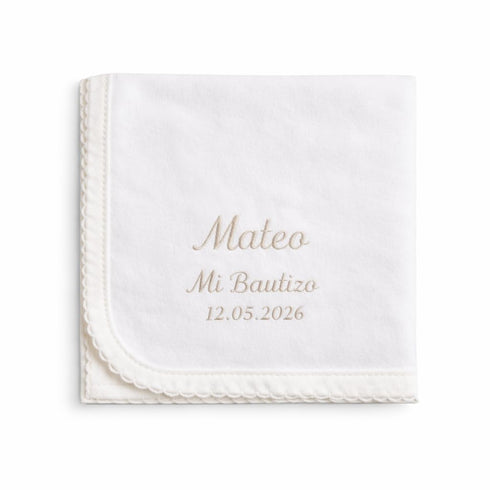 Personalized Baby Cloth Diaper with Embroidered Name White Cotton Diaper with Piqu Trim Name, Date & Motif Embroidery |