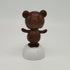 1Pc Brown Solar Dancing Bear Decor, Bobbling Head Bear, Solar Powered Dancing Figurine for Dashboard